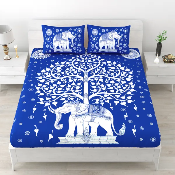 Premium_Cotton_Bedsheet,_Blue_(TC-220)