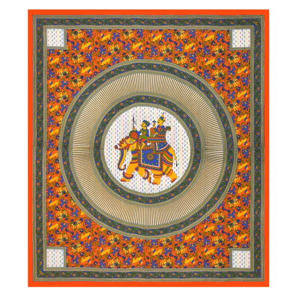 Premium_Cotton_Bedsheet,_Orange_(TC-220)