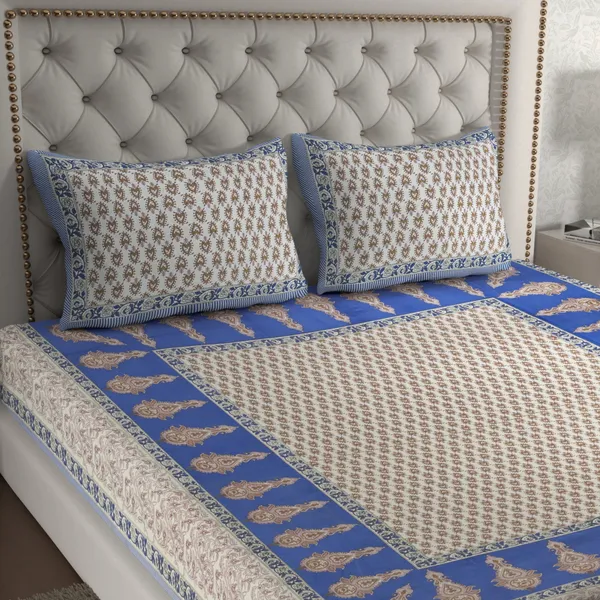 Premium_Cotton_Bedsheet,_Blue_(TC-220)