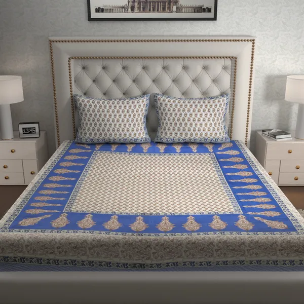 Premium_Cotton_Bedsheet,_Blue_(TC-220)