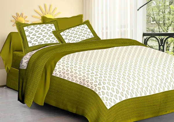 Premium_Cotton_Bedsheet,_Green_(TC-220)