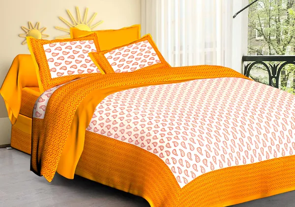 Premium_Cotton_Bedsheet,_Yellow_(TC-220)
