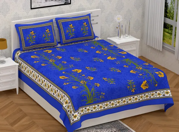 Premium_Cotton_Bedsheet,_Blue_(TC-220)