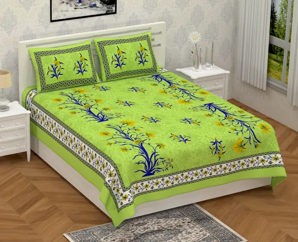Premium_Cotton_Bedsheet,_Green_(TC-220)