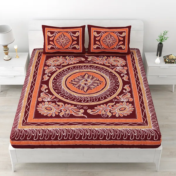 Premium_Cotton_Bedsheet,_Maroon_(TC-220)