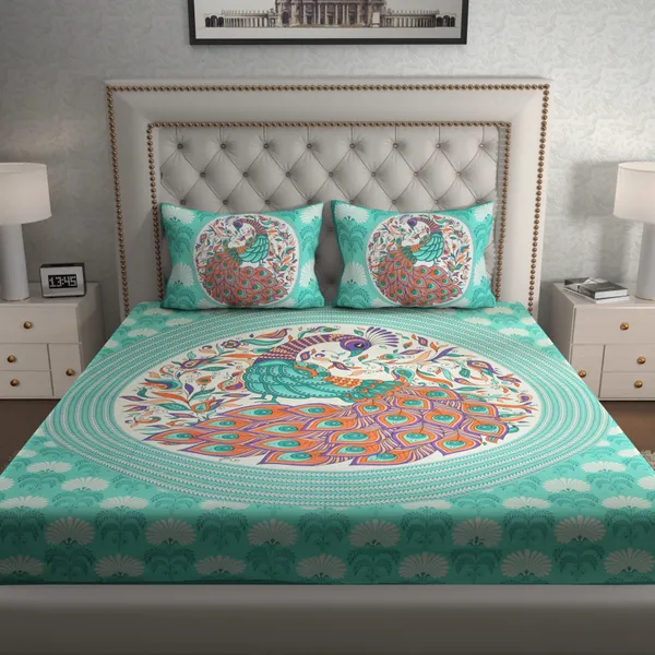 Premium_Cotton_Bedsheet,_Light_Blue_(TC-220)