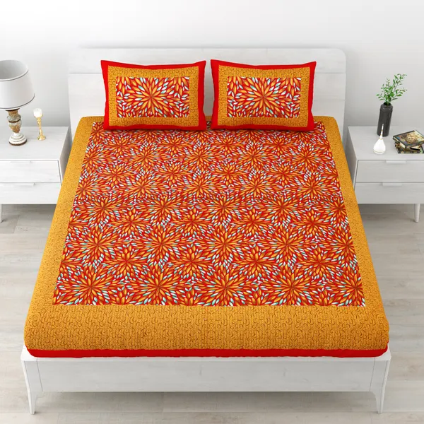 Premium_Cotton_Bedsheet,_Mustard_(TC-220)