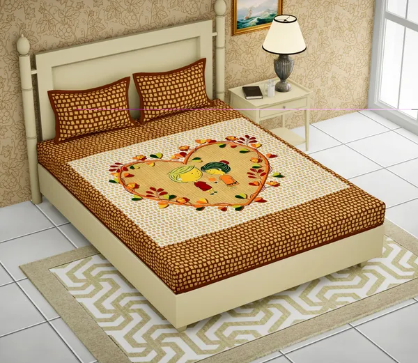 Premium_Cotton_Bedsheet,_Brown_(TC-220)