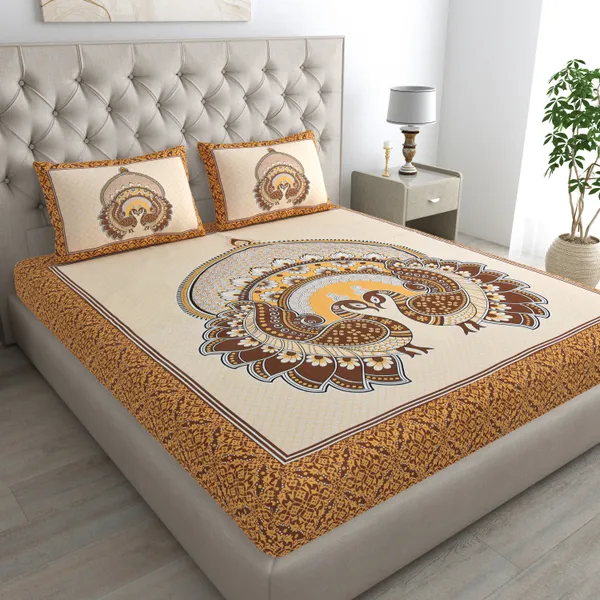 Premium_Cotton_Bedsheet,_Brown_(TC-220)