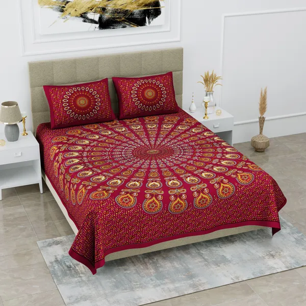 Premium_Cotton_Bedsheet,_Maroon_(TC-220)