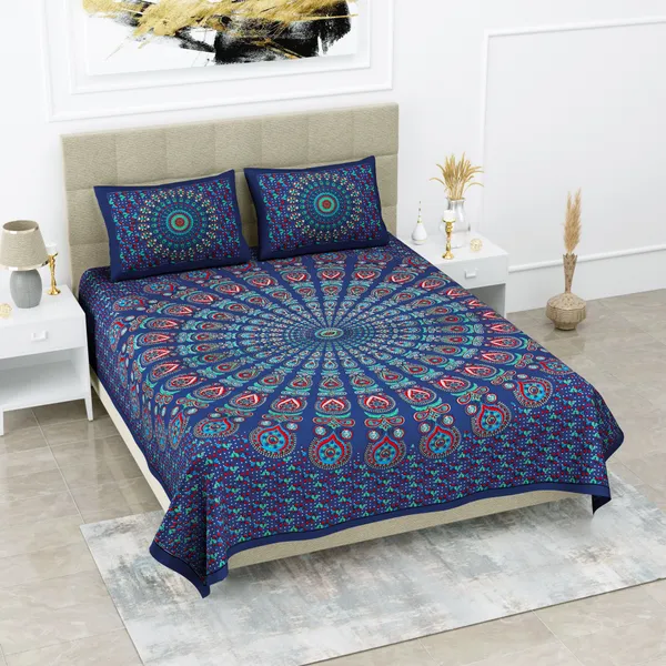 Premium_Cotton_Bedsheet,_Neavy_Blue_(TC-220)