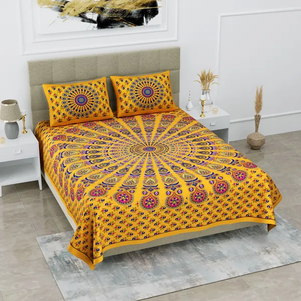 Premium_Cotton_Bedsheet,_Yellow_(TC-220)