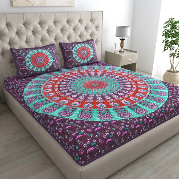 Premium_Cotton_Bedsheet,_Purple_(TC-220)