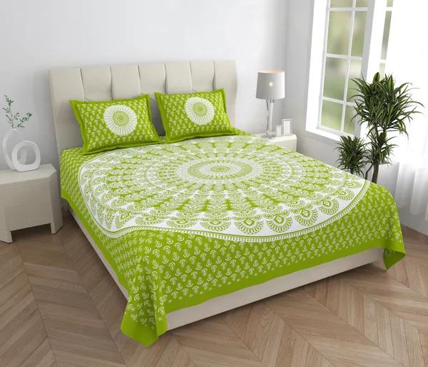 Premium_Cotton_Bedsheet,_Green_(TC-220)