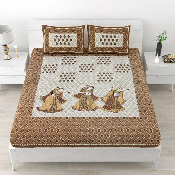 Premium_Cotton_Double_Bedsheet,_Brown_(TC-220)