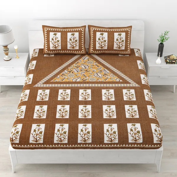 Premium_Cotton_Double_Bedsheet,_Brown_(TC-220)