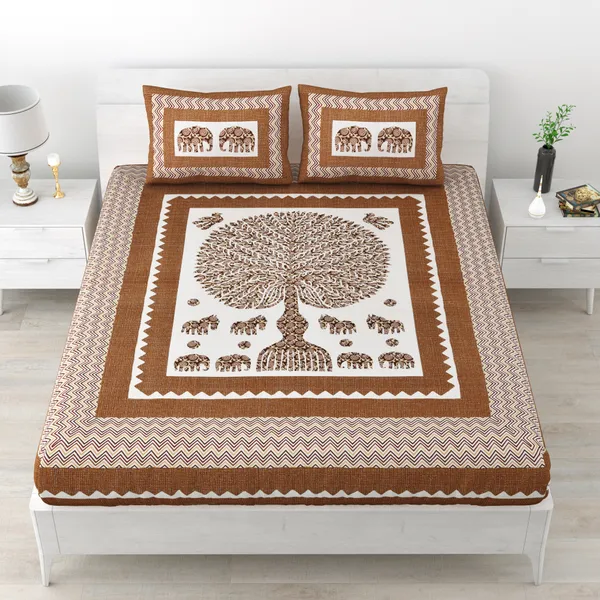 Premium_Cotton_Double_Bedsheet,_Brown_(TC-220)