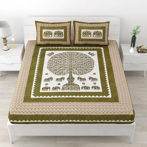 Premium_Cotton_Double_Bedsheet,_Green_(TC-220)