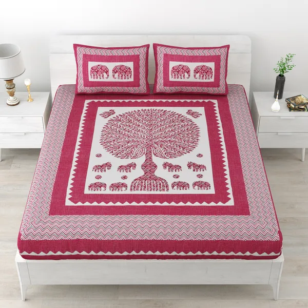 Premium_Cotton_Double_Bedsheet,_Pink_(TC-220)
