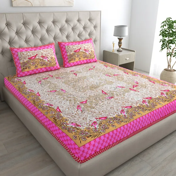 Premium_Cotton_Double_Bedsheet,_Pink_(TC-220)