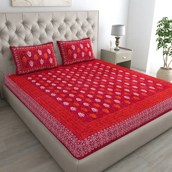 Premium_Cotton_Double_Bedsheet,_Red_(TC-220)