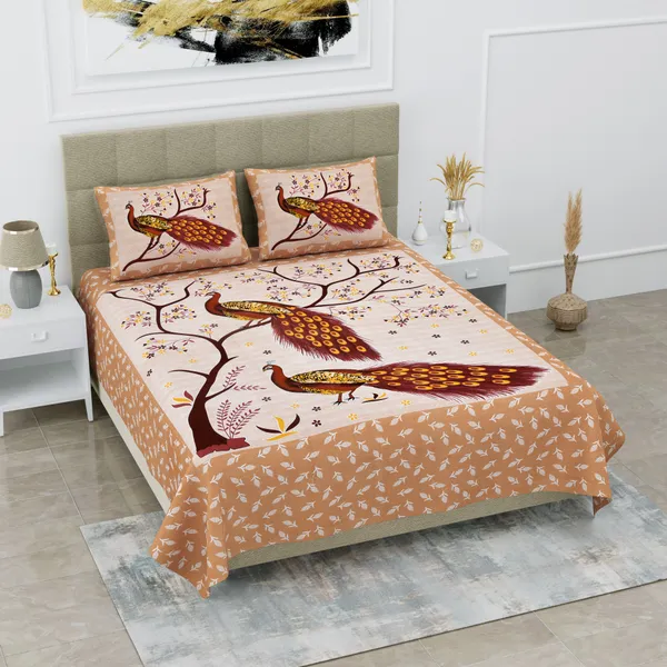 Premium_Cotton_Double_Bedsheet,_Brown_(TC-220)