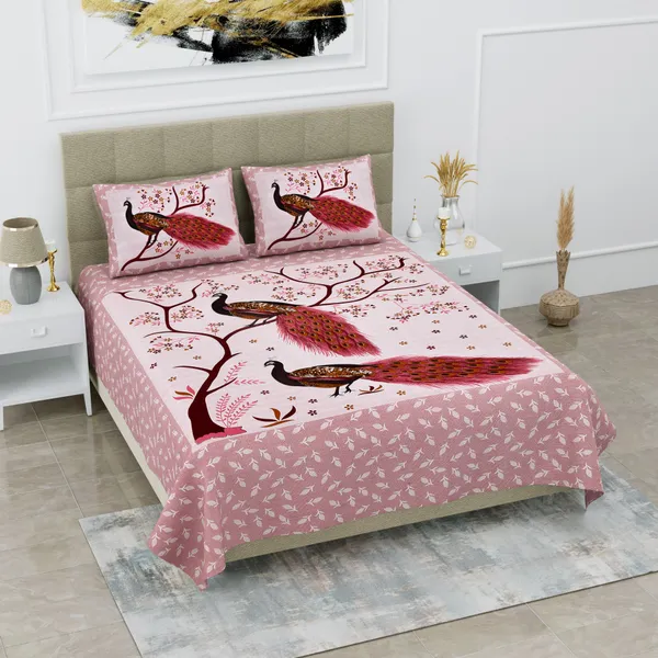 Premium_Cotton_Double_Bedsheet,_Red_(TC-220)