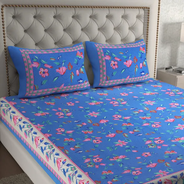 Premium_Cotton_Double_Bedsheet,_Blue_(TC-220)