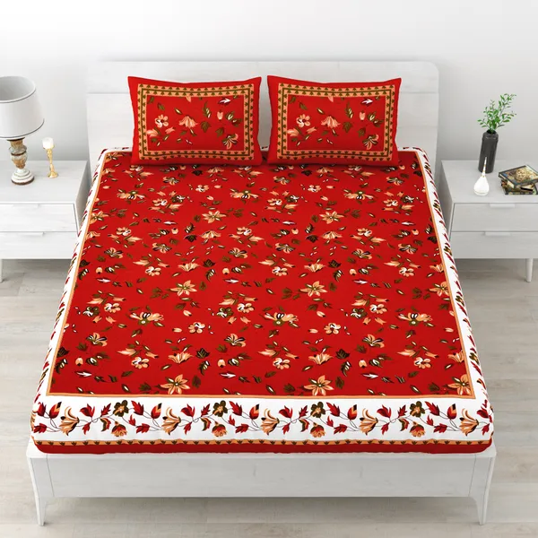 Premium_Cotton_Double_Bedsheet,_Red_(TC-220)