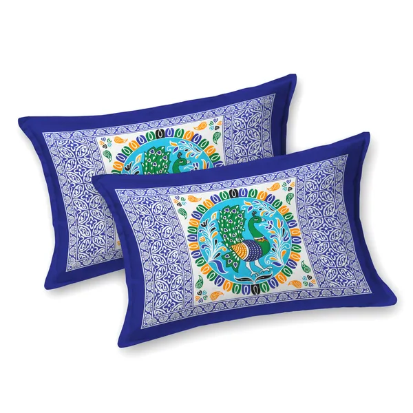 Premium_Cotton_Double_Bedsheet,_Blue_(TC-220)
