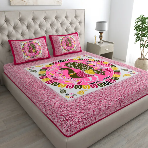 Premium_Cotton_Double_Bedsheet,_Pink_(TC-220)