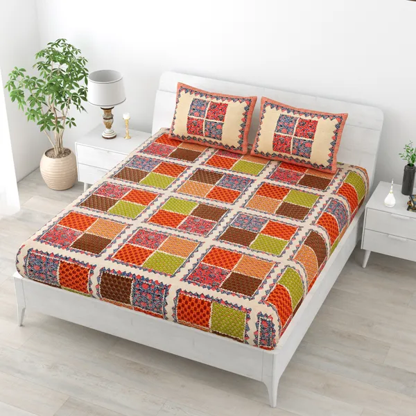 Premium_Cotton_Double_Bedsheet,_Red_(TC-220)