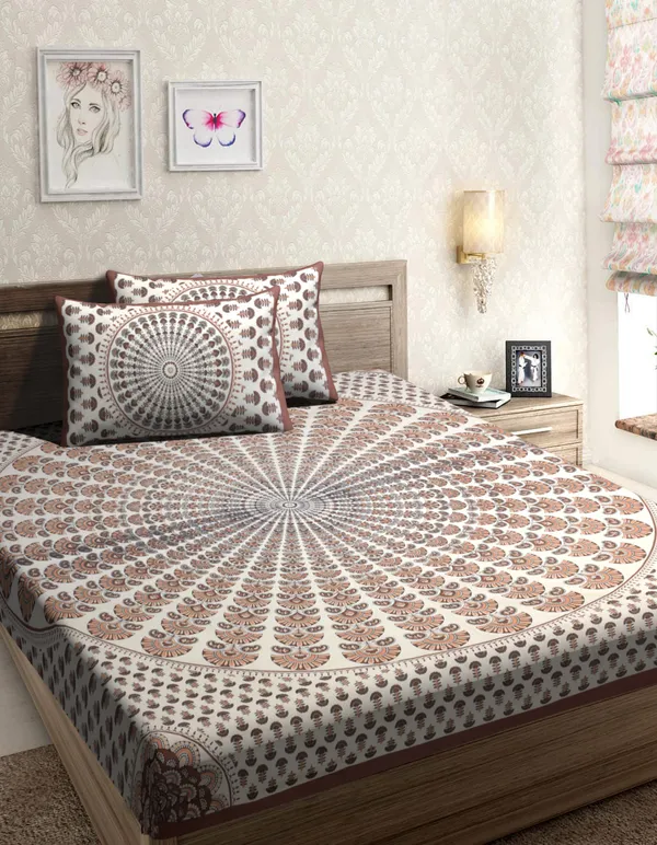 Premium_Cotton_Double_Bedsheet,_Brown_(TC-220)