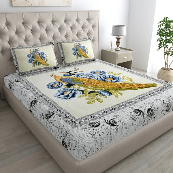 Premium_Cotton_Double_Bedsheet,_Grey_(TC-220)