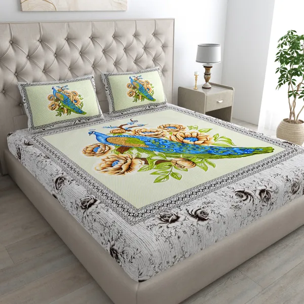 Premium_Cotton_Double_Bedsheet,_Blue_(TC-220)