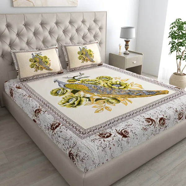 Premium_Cotton_Double_Bedsheet,_Green_(TC-220)