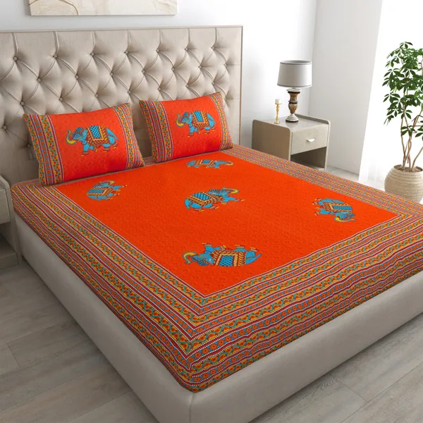 Premium_Cotton_Double_Bedsheet,_Red_(TC-220)