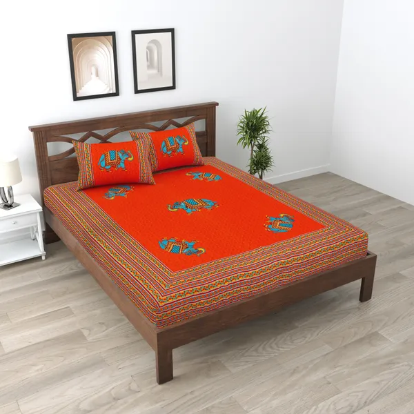 Premium_Cotton_Double_Bedsheet,_Red_(TC-220)