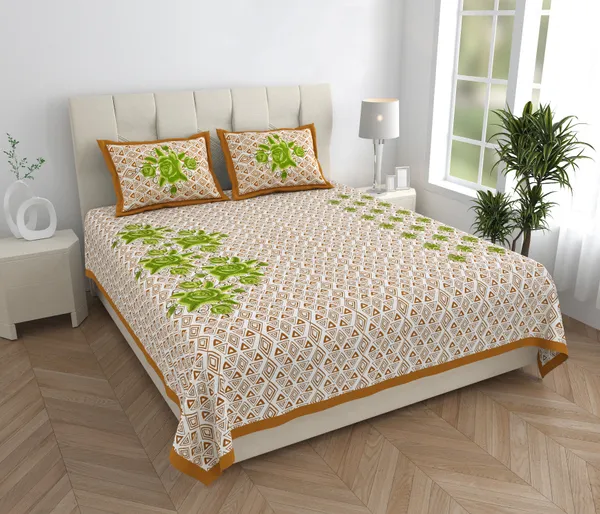 Premium_Cotton_Double_Bedsheet,_Green_(TC-220)