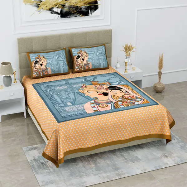 Premium_Cotton_Double_Bedsheet,_Brown_(TC-220)