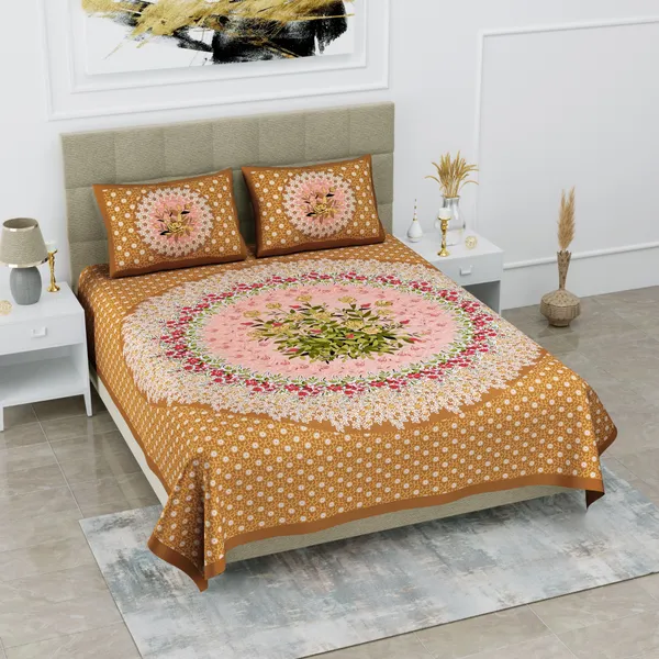 Premium_Cotton_Double_Bedsheet,_Brown_(TC-220)