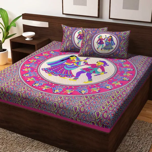 Premium_Cotton_Double_Bedsheet,_Pink_(TC-220)