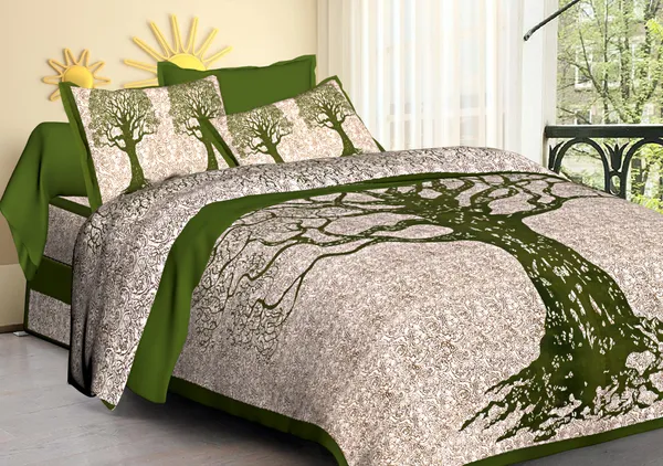 Premium_Cotton_Double_Bedsheet,_Green_(TC-220)