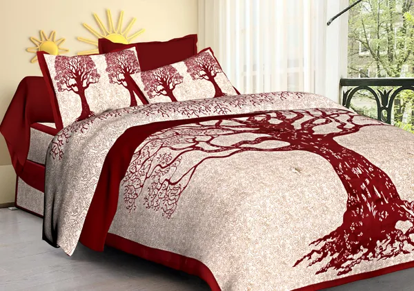 Premium_Cotton_Double_Bedsheet,_Red_(TC-220)