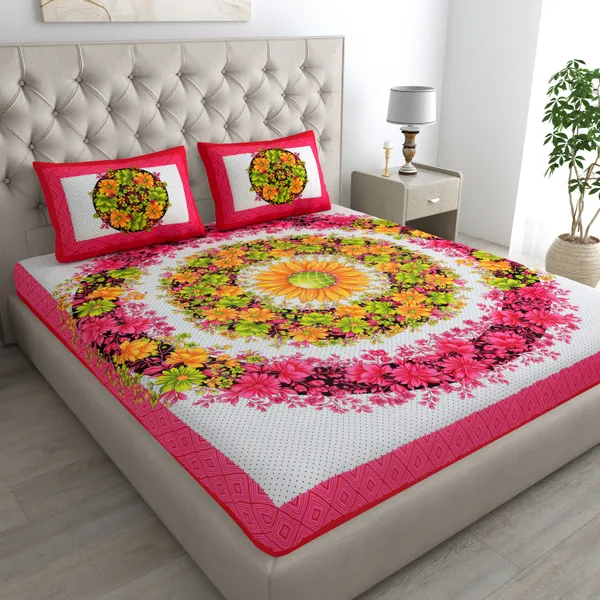 Premium_Cotton_Double_Bedsheet,_Pink_(TC-220)