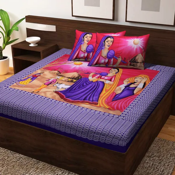 Premium_Cotton_Double_Bedsheet,_Purple_(TC-220)