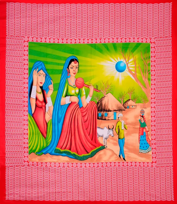 Premium_Cotton_Double_Bedsheet,_Red_(TC-220)