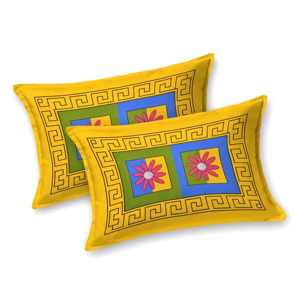 Premium_Cotton_Double_Bedsheet,_Yellow_(TC-220)