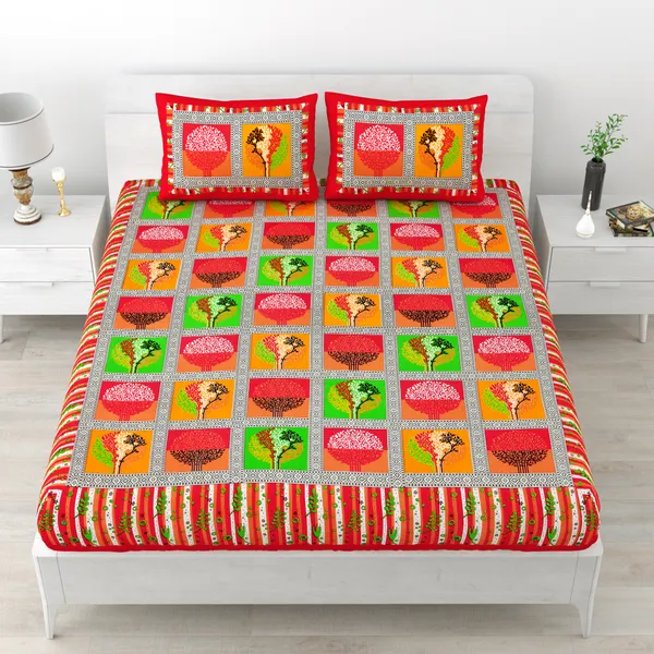 Premium_Cotton_Double_Bedsheet,_Red_(TC-220)
