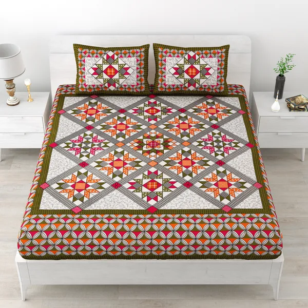 Premium_Cotton_Double_Bedsheet,_Green_(TC-220)